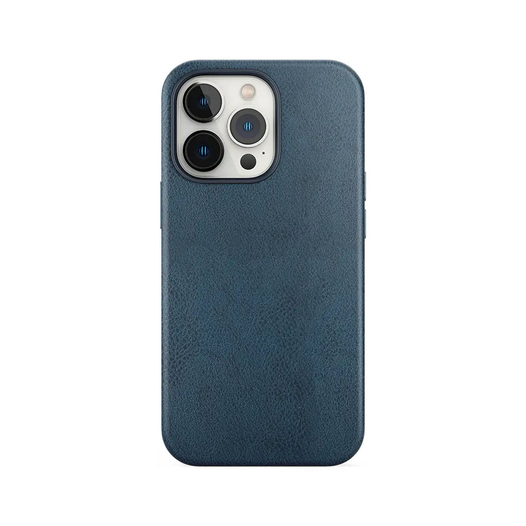 COVER IPHONE IN ECOPELLE MAGSAFE - BLUE JUST IN CASE