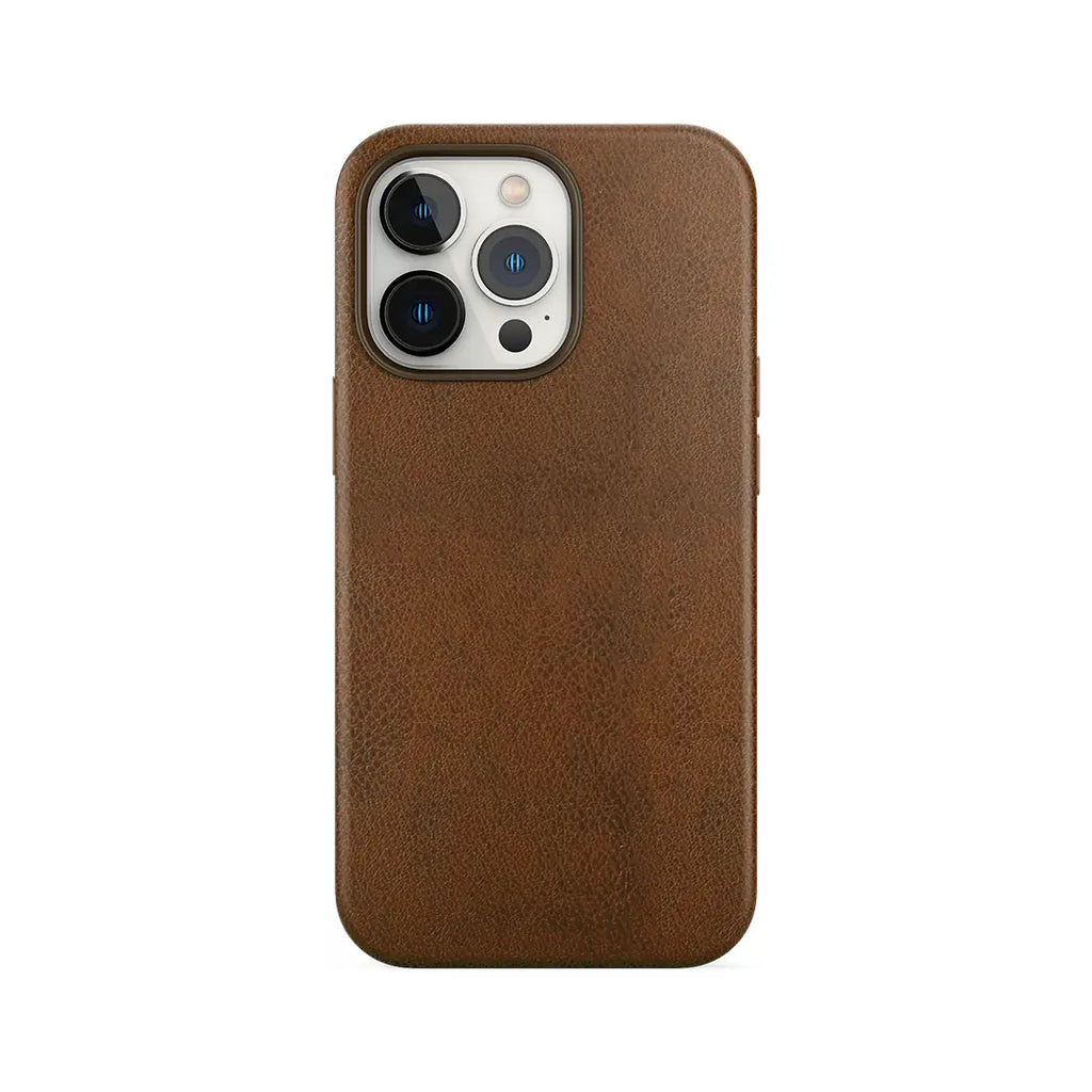 COVER IPHONE IN ECOPELLE MAGSAFE - BROWN JUST IN CASE